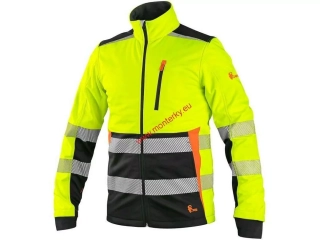 Bunda CXS BENSON softshell 1117-001-160 černo-žlutá 
