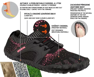 Obuv BOSKY PINK BAREFOOT 0715060064