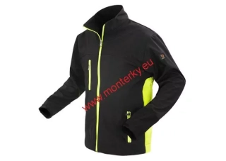 Pánská bunda SOFTSHELL K CŻ ČERNÁ + žlutá procera