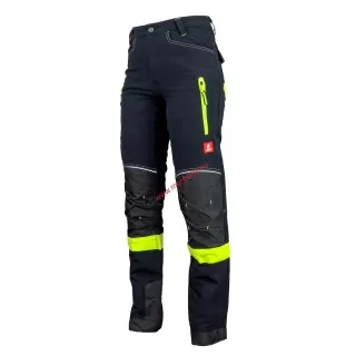 Kalhoty do pasu URG-719 sotfshell tmavé-žlutá urgent