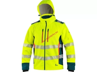 Bunda/vesta BEDFORD softshell žlutá-petrolejová canis 1117-006-180 