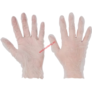 Rukavice jednorázové vinilové nepudrované BOORNE 0109-0083-99 100ks DOPRODEJ