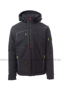 BUNDA SOFTSHELL zateplená PAYPER STREAM PAD S00331-0489 ČERNÁ 14018 