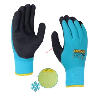 Rukavice pracovní X-GLACIER WINTER procera,zimní modro-černé VEL.10