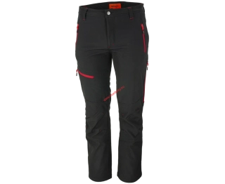 Kalhoty softshellové  FORCE Trousers black/red 0955130063 44-60 