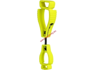 Klips pro zavěšení drobných předmětů na oděv, reflexní žlutá canis 6126-505-034