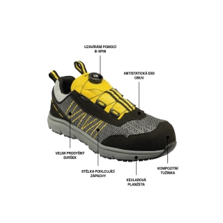 Obuv polobotka VENTOR S1PS ESD B-SPIN 0992031080 BENNON