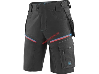 Kraťasy CXS LEONIS, pánské, černé s modro/červenými doplňky canis 1060-120-817