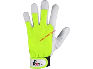 Rukavice CXS TECHNIK HV, kombinované,3210-086-034 žluté CANIS