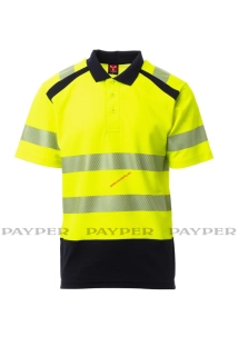 Pánská reflexní polokošile ROAD žlutá fluo/nám. modrá payper S00539-P118/01014