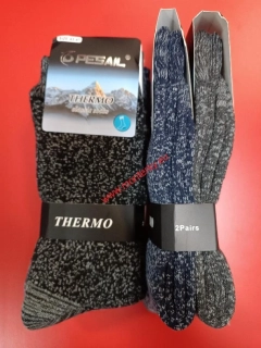 Ponožky 2 páry PESAIL silné vzorek svetr-pata THERMO 40-47 classic socks