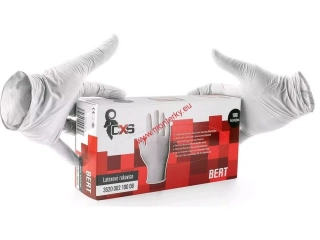 Rukavice BERT, jednorázové, latexové 100ks ,3520-002-100