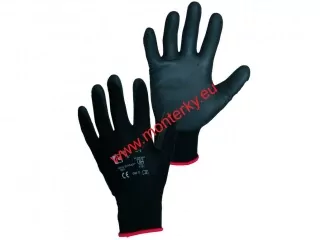Rukavice BRITA BLACK, máčené v polyuretanu,3440-001-800 černé