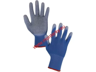 Rukavice BRITA DOTS, máčené v PU a PVC terčíky 3440-050-400