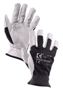 Rukavice TECHNIK ECO, kombinované, černo-bílé 3210-011-801 CANIS